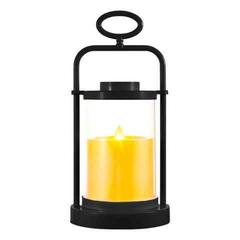 Imagen de Vela plastica a pila con candelabro tubo 14x7,5cm.