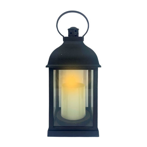 Imagen de Vela a pila tipo farola 20x9cm. 2 colores