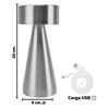Imagen de Lampara de mesa Led USB Plateada