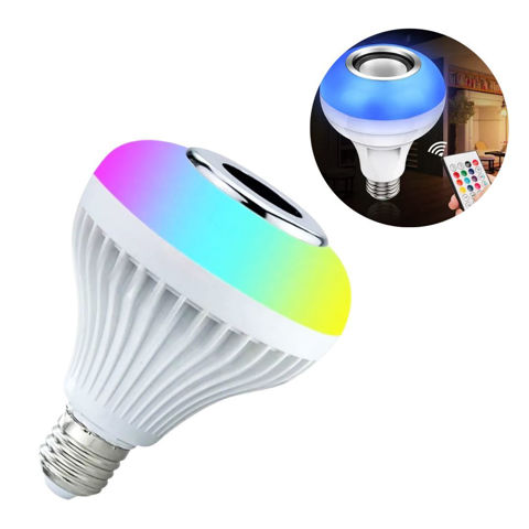 Imagen de Lampara LED Rgb Con parlante Bluetooth Control Remoto