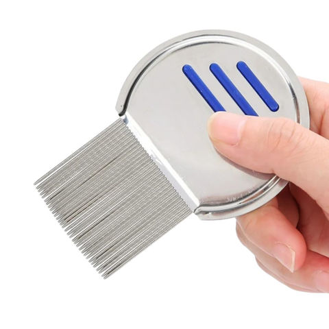 Imagen de Peine fino acero inox en blister - 6,8x9cm.