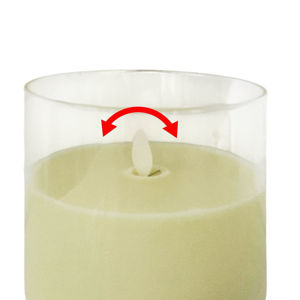 Imagen de Vela plastica a pila en vaso 15x7cm.