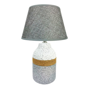 Imagen de Lampara veladora base ceramica rustica con cordon-33x14cm. 2