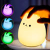 Imagen de Lámpara Veladora Gato Silicona Luz Led Multicolor USB