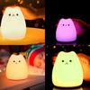 Imagen de Lámpara Veladora Gato Silicona Luz Led Multicolor USB