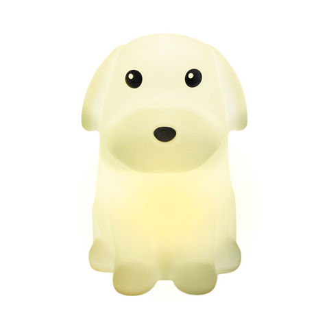 Imagen de Lampara veladora Perrito Silicona Luz Led Multicolor