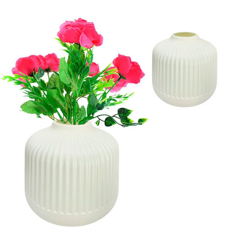 Imagen de Florero plastico 8,5x14cm. Blanco