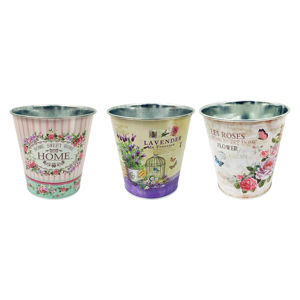 Imagen de Maceta en metal con asas rústicas - Decoración Jardín Interior Exterior