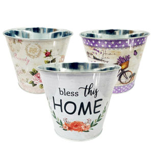 Imagen de Maceta en metal con asas rústicas - Decoración Jardín Interior Exterior