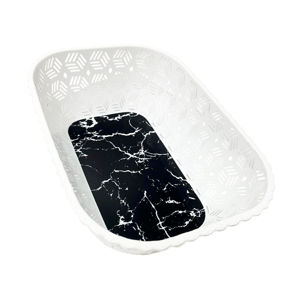 Imagen de Cesto calado rectangular para fruta 29x21x8,5cm. Blanco