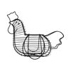Imagen de Canasto de Metal Para Huevos Canasto Diseño Gallina
