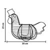 Imagen de Canasto de Metal Para Huevos Canasto Diseño Gallina