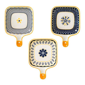 Imagen de Plato en cerámica de Bohemia con mango - Diseños surtidos
