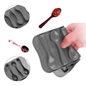 Imagen de Molde en silicona para hacer Cucharas de Chocolate x 6