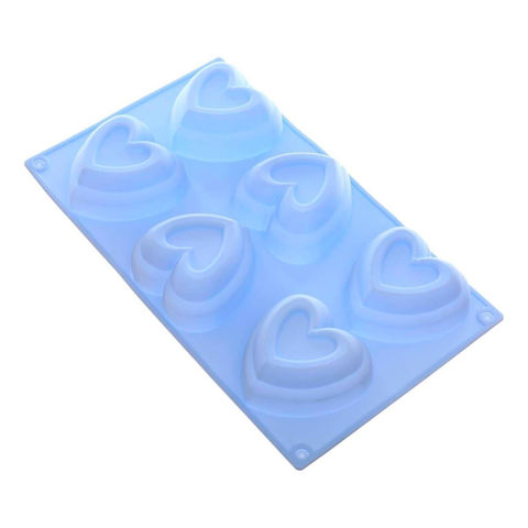 Imagen de Molde de silicona para 6 corazones