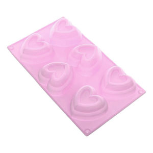 Imagen de Molde de silicona para 6 corazones