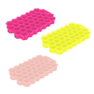Imagen de Molde de silicona para hielos tipo panal - Colores surtidos