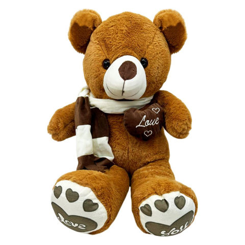 Imagen de Peluche  Oso de peluche con bufanda y corazón Love