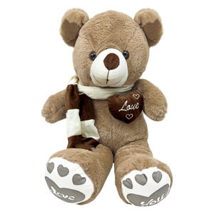 Imagen de Peluche  Oso de peluche con bufanda y corazón Love