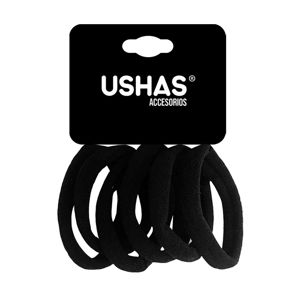 Imagen de Colitas de pelo Ushas x 6 unidades - Color Negro