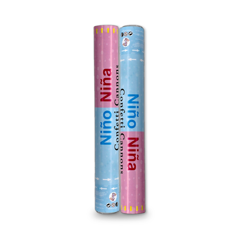 Imagen de Tubo lanza papelitos Revelación de género Rosado - Celeste Niña Varón