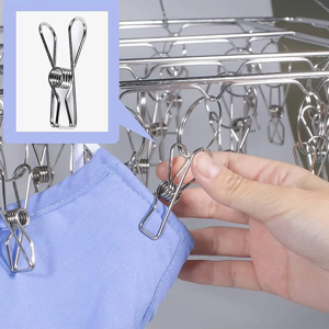 Imagen de Tendedero rectangular en metal  - 24 Palillos