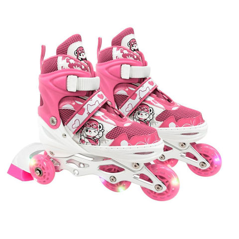 Imagen de Patines 4 ruedas 2 en línea + 2 traseras Extensibles T. 35 al 38