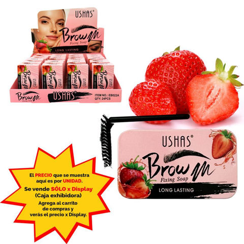 Imagen de Jabon Ushas fijador para cejas con aplicador-frutilla