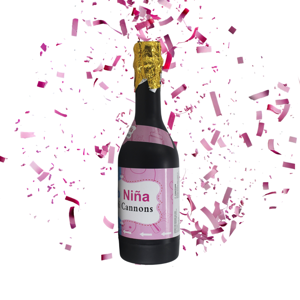 Imagen de Botella lanza papelitos Revelador de género Baby Shower