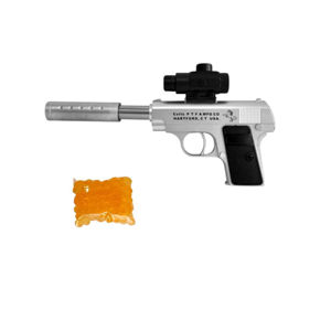 Imagen de Pistola en caja visora con mira y silenciador-14x11cm,