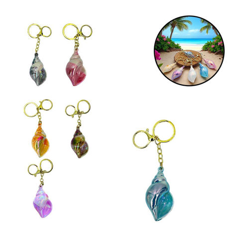 Imagen de Llavero caracol con cadena Diseños SURTIDOS.