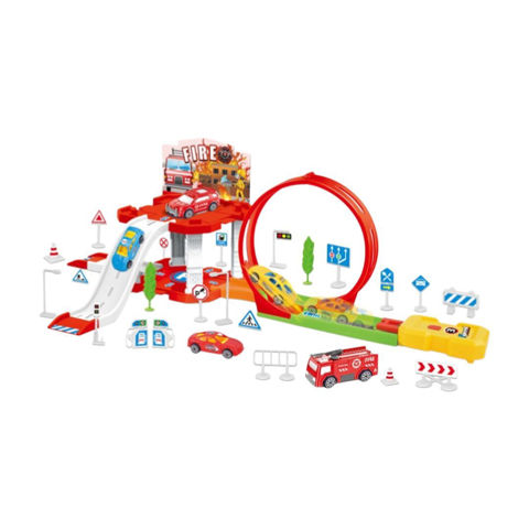 Imagen de Pista de autos Estación de bomberos-con autos