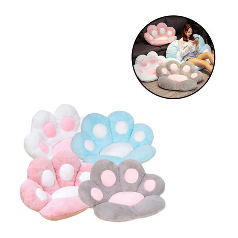 Imagen de Almohadón Pata De Gato - Asiento Puff Peluche Huella