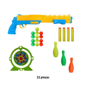 Imagen de Tiro al blanco en caja con pistola y proyectiles-48x30x5cm.