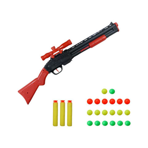 Imagen de Escopeta con mira y proyectiles en bolsa-52x7cm.