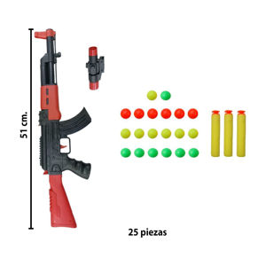 Imagen de Metralleta con mira y proyectiles en bolsa-52x14cm.