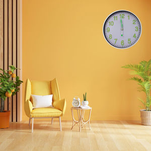 Imagen de Reloj de pared redondo - Fondo Blanco Número Fluorescentes