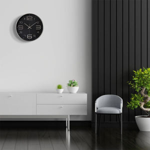 Imagen de Reloj de pared redondo plateado- 28,5cm.