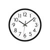 Imagen de Reloj de pared redondo blanco + negro clasico- 29,5cm.