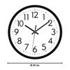 Imagen de Reloj de pared redondo blanco + negro clasico- 29,5cm.