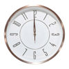 Imagen de Reloj de pared redondo blanco y dorado - 35cm.