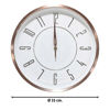 Imagen de Reloj de pared redondo blanco y dorado - 35cm.