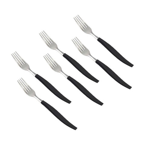 Imagen de Tenedores acero inox. -2 colores X 6 pc-20cm