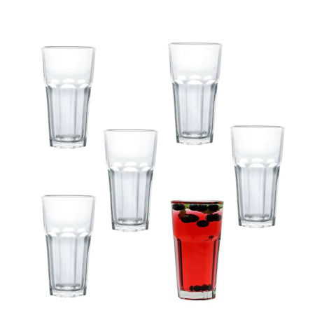 Imagen de Vasos de vidrio X 6 en caja- 7x13cm.