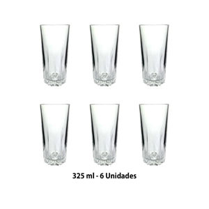 Imagen de Vasos de vidrio X 6 en caja- 6,8x13,6cm.