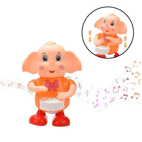 Imagen de Muñeco Elefante con tambor - Juguete musical