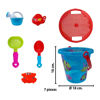 Imagen de Balde con accesorios para playa 7 pc.