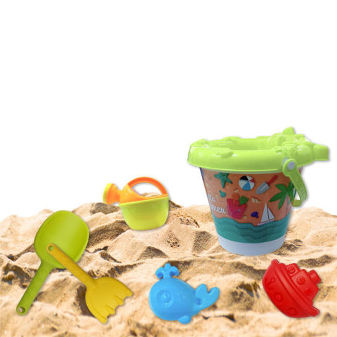 Imagen de Balde con accesorios para playa 7 pc.