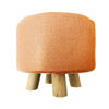 Imagen de Banqueta Puff Banco Tapizada Tela Patas  De Madera