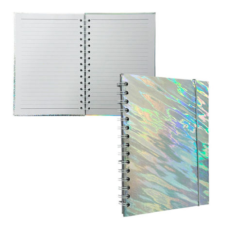 Imagen de Libreta Tapa dura con espiral y elástico - Diseños Surtidos